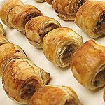Puff pastry sausage rolls