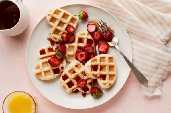 Puff-pastry waffle hearts (Puffles)