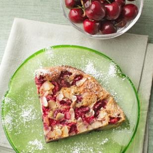 Puffed cherry pancake