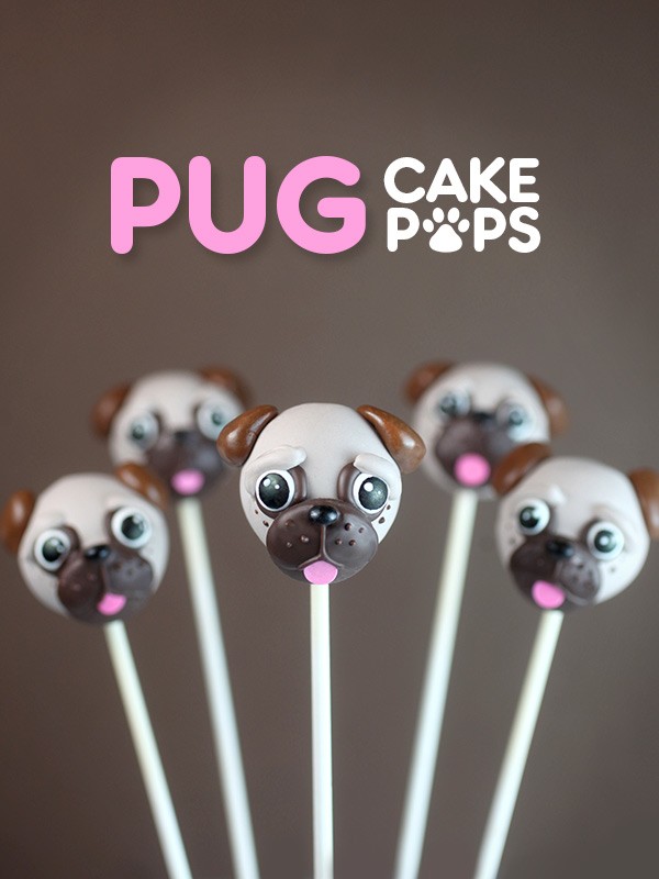 Pug cake pops