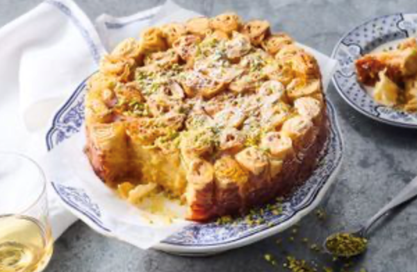 Pull-apart baklava cake