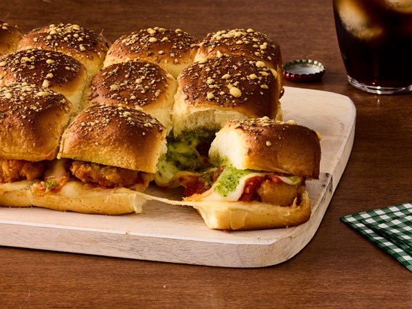 Pull-apart chicken Parm sliders