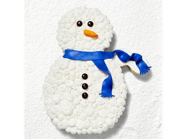Pull-apart cupcake snowman
