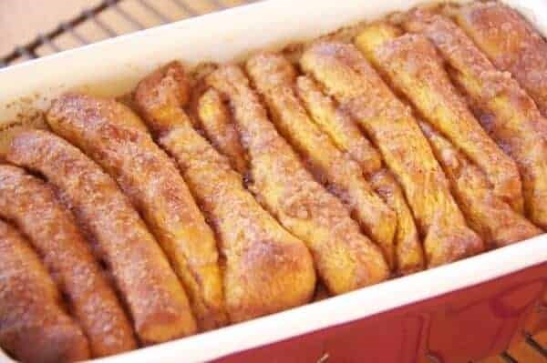 Pull apart pumpkin cinnamon bread