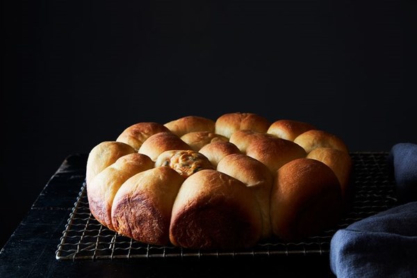 Pull-apart Thanksgiving leftover stuffed bread