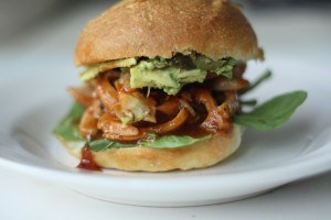 Pulled chicken sandwiches