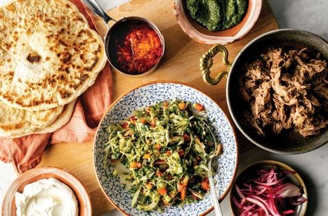 Pulled lamb flatbread