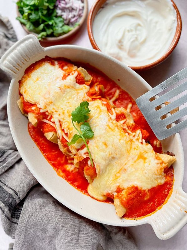 Pulled pork enchiladas 