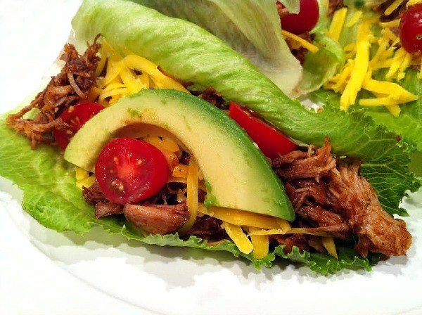 Pulled pork lettuce wraps