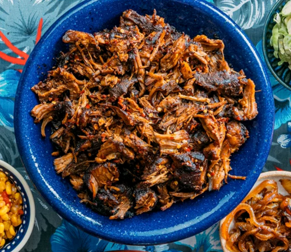 Pulled pork with Carolina-style BBQ sauce