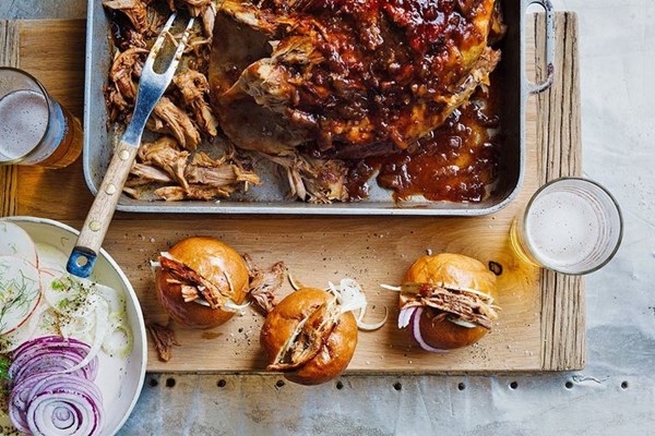 Pulled pork with fennel slaw