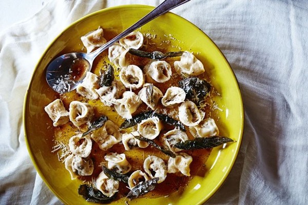 Pumpkin & amaretti tortellini with sage burnt butter