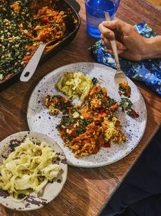 Pumpkin & cheesy chilli baked rice