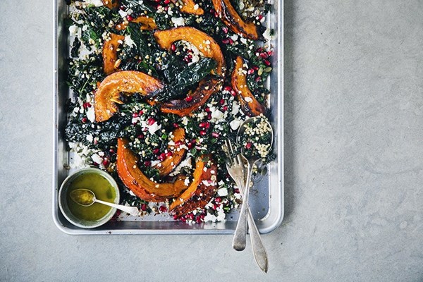 Pumpkin & kale salad