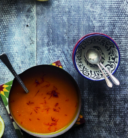 Pumpkin & saffron soup (Shorbat lakteen wa zaafrane)