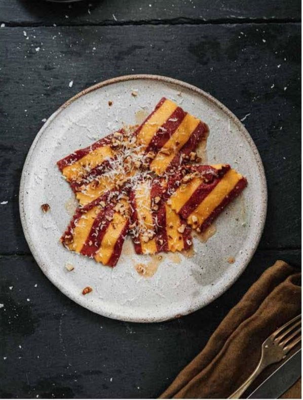Pumpkin & walnut ravioli