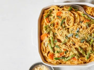 Pumpkin Alfredo casserole 