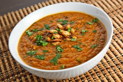 Pumpkin and black bean soup