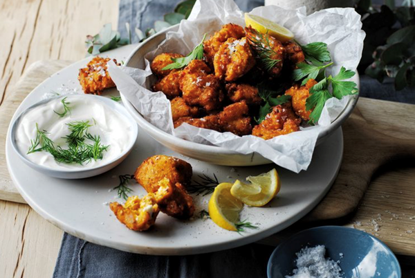 Pumpkin and feta snacks
