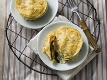 Pumpkin and goat's cheese lasagne
