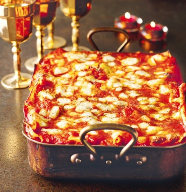 Pumpkin and goat's cheese lasagne