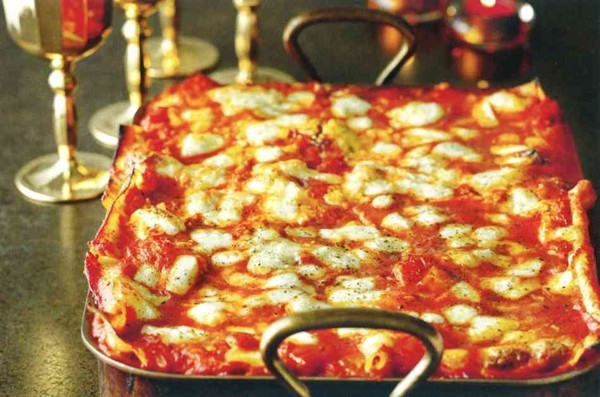 Pumpkin and goat's cheese lasagne