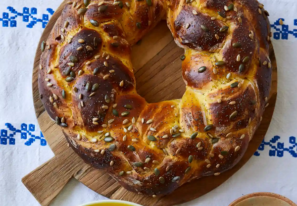 Pumpkin and orange kolach