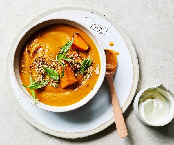 Pumpkin and ras el hanout soup