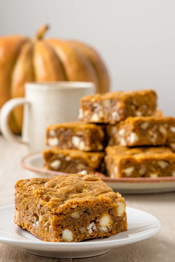 Pumpkin blondies