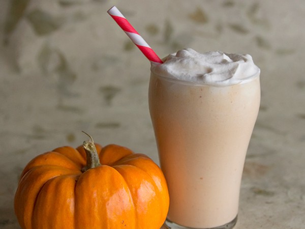 Pumpkin bourbon cider milkshake