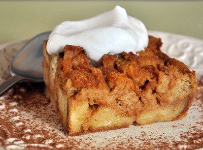 Pumpkin bread pudding