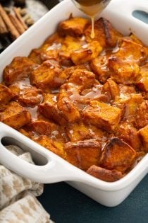 Pumpkin bread pudding