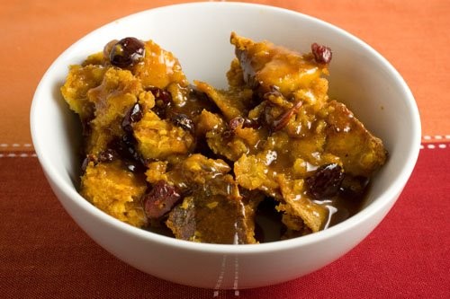 Pumpkin bread pudding