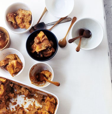 Pumpkin bread pudding