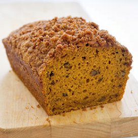 Pumpkin bread with candied ginger