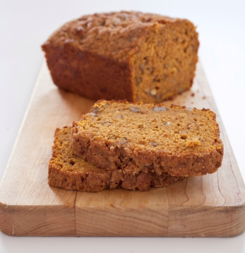 Pumpkin bread with candied ginger