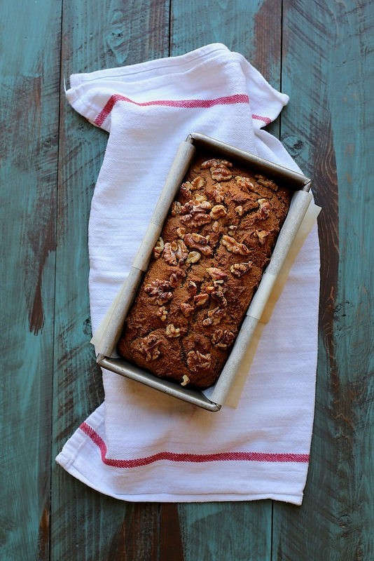 Pumpkin bread with walnuts