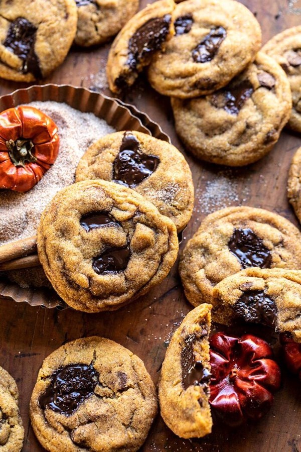 Pumpkin butter chocolate chip cookies
