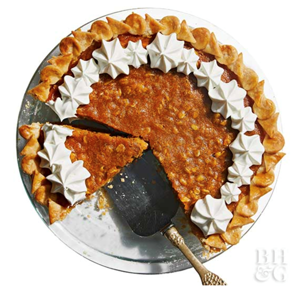 Pumpkin butter-oatmeal pie