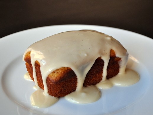 Pumpkin butter tea cakes with orange glaze