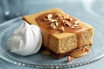 Pumpkin, caramel & pecan cheesecake
