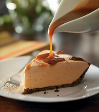 Pumpkin-caramel ice cream pie
