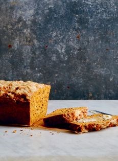 Pumpkin, cheddar and fennel seed quick-bread