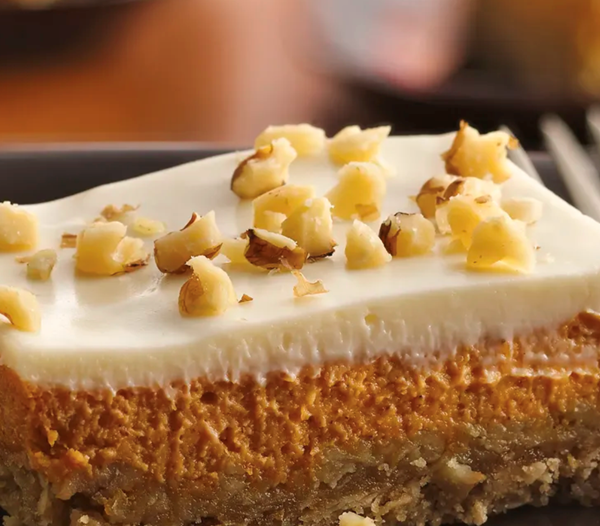 Pumpkin cheesecake squares