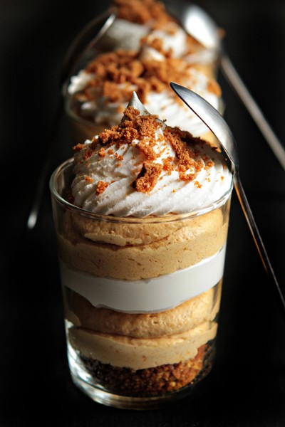 Pumpkin cheesecake trifles