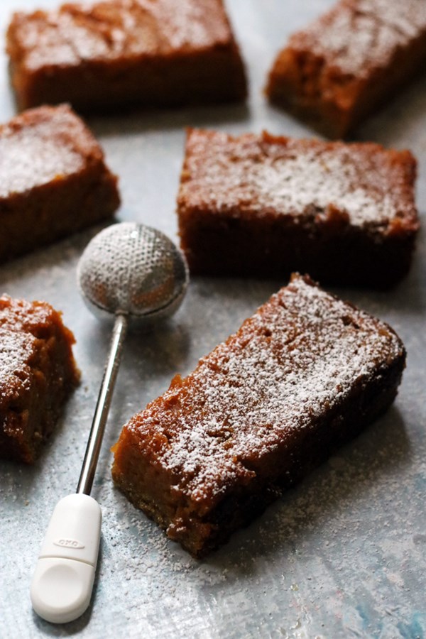 Pumpkin chess pie bars