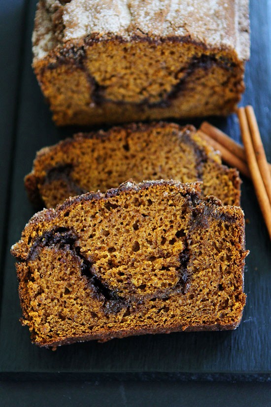 Pumpkin cinnamon swirl bread