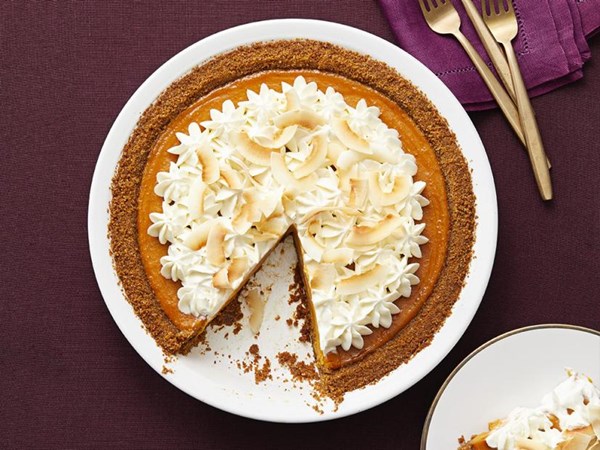 Pumpkin-coconut cream pie