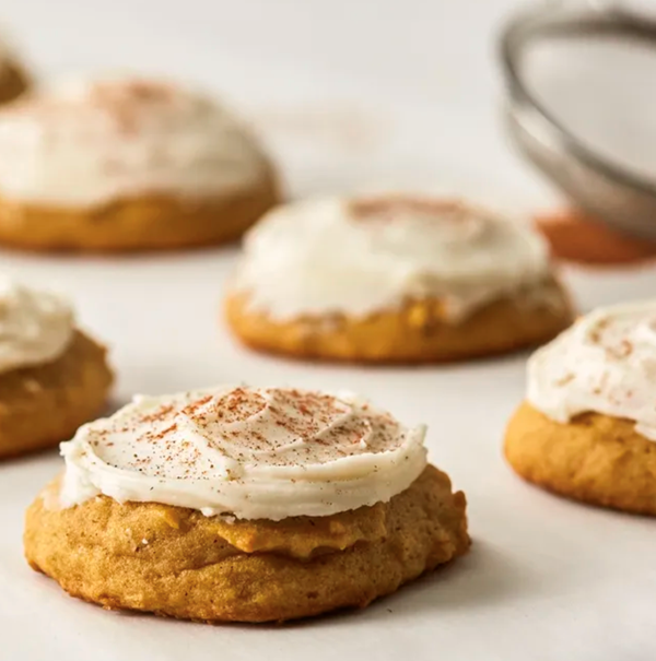 Pumpkin cookies with browned butter frosting