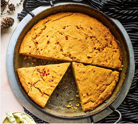 Pumpkin cornbread with whipped jalapeňo butter